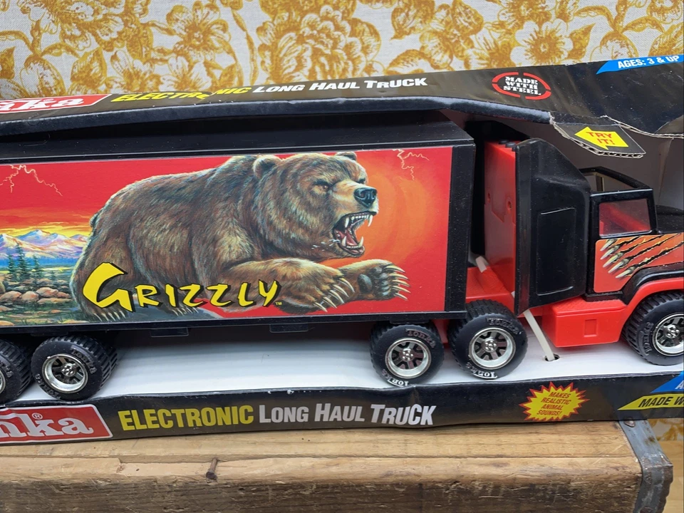 VTG 1994 Tonka Semi Tractor-Trailer  Grizzly Electronic 18-Wheeler Working - Image 3 of 4