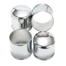 4.25in 2 Closed Trailer Wheel Center Caps 2 Open Center Caps Truck RV Chrome