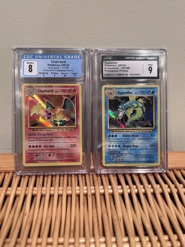 Pokémon XY Charizard - Gyarados (XY Evolutions Prerelease) 11/108 Holo CGC 8 - 9