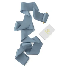 2 Inch x 5 Yards Dusty Blue Silk Ribbon on Spool for Crafts Wedding Decor