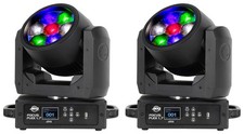 2 American DJ Focus Flex L7 RGBL LED Wireless DMX Moving Head Beam/Wash Lights