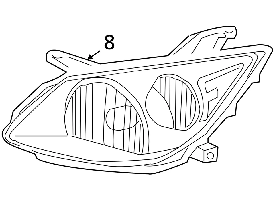 FARO PONTIAC VIBE 2003-2004 SIN BOMBILLA 88972560 - NUEVO OEM 88972560 Foto 3 de 3