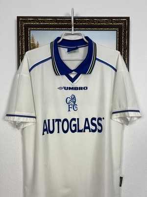 Chelsea Away football shirt 1999 Soccer Umbro Jersey Mens White