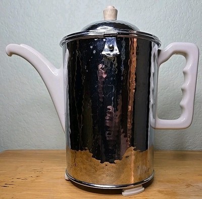 Bauscher-Lizenz Bavarian Insulated Hammered Vintage Art Deco Thermisol Tea Pot