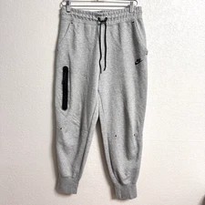 Nike Tech Fleece Joggers Women Medium Gray Sweatpants Pocket Lounge Casual Pants