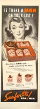 1940 Seaforth For Men Christmas Vintage Print Ad Cologne Lotion Man On Your List