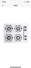 Summit NL03P White 24"W 4 Burner Gas Cooktop With Battery Start Ignition