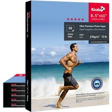 Koala Ultra Premium Satin Photo Paper 8.5x11 72lb 200 Ct Inkjet Printer Epson HP