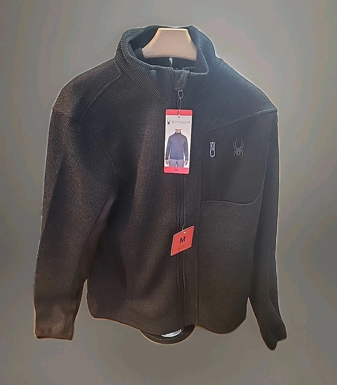 Spyder Men's Full Zip Size Medium Jacket Relaxed Casual Fit New With Tags!