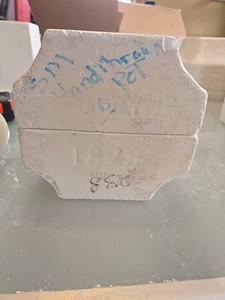 Vintage 1879 Small Handthrown Pot Ceramic Slip Mold