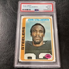 1978 Topps John Stallworth Rookie RC #320 Steelers PSA 8 OC NM-MINT HOF CARD PIT. rookie card picture