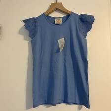 The Beaufort Bonnet Company Ellen s Eyelet Top Barbados Blue 14 NWT