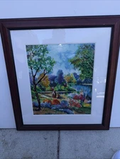 Dimitri Polak Hand Signed  Serigraph 383/385 “Meeting By The Lac” On Paper