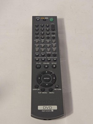 Sony RMT-D147A DVD Remote Control Black OEM For Sony DVD Player Replacement
