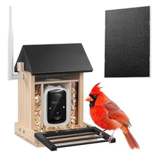 Smart Bird Feeder with Solar Camera - AI Bird 1000+ Species Recognition, 2K HD 
