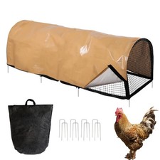 Metal Chicken Tunnel with Waterproof Cover 6.56FT  2.13FT  1.97FT Po