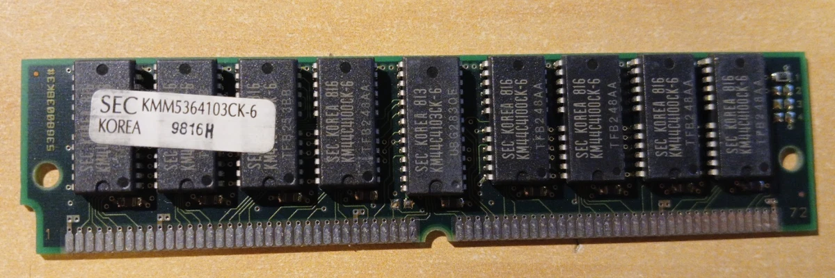 Mémoire EDO 4MX32-6/SMHY 6412 - Barrette RAM Ouverte Mais Neuve - Envoi Rapide 24h