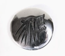 Hopi Sterling Silver Overlay Pendant and Pin