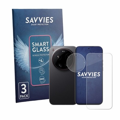 3x Savvies Schutzglas für Xiaomi 17 Ultra (Display+Kamera) Panzer Folie Glas 