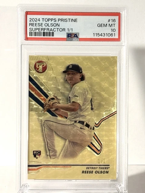 2024 Topps Pristine - Reese Olson #16 Superfractor 1/1 RC Detroit Tigers PSA 10