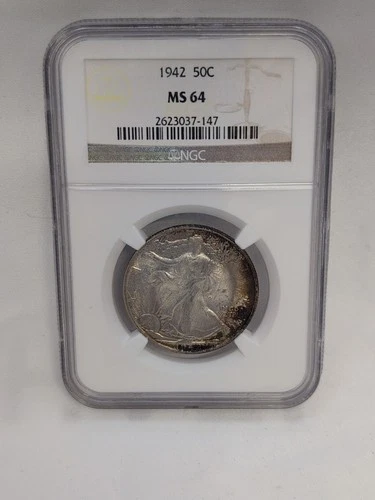 1942 P  NGC MS64 Walking Liberty Silver Half Dollar