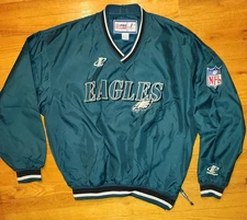 *WOW* Vintage LOGO ATHLETIC Philadelphia EAGLES Jacket men L PRO LINE football