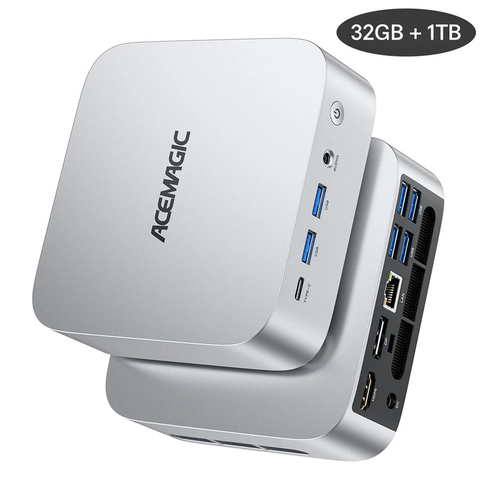 ACEMAGIC W1 Mini Gaming PC AMD Ryzen 7 8745HS 32GB DDR5 1TB SSD WIFI6 Win 11 Pro