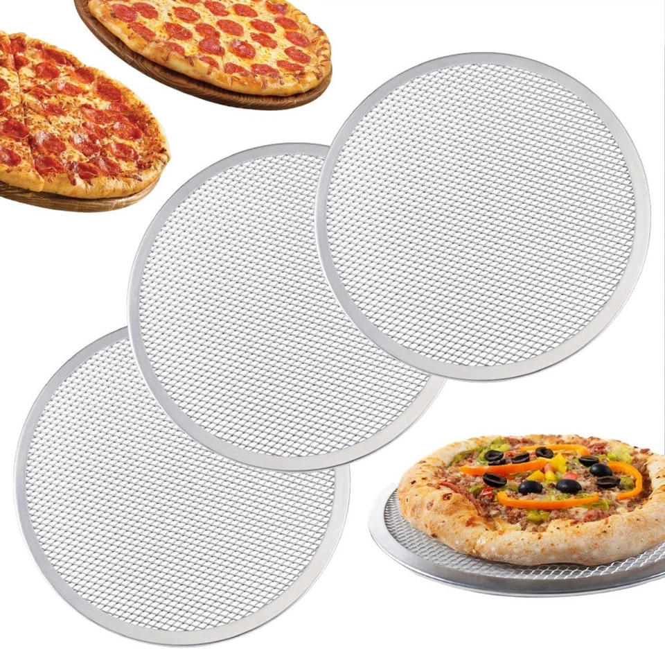 3er Set Pizzablech Pizzascreen Pizzagitter Aluminium Ø30 cm Pizza Pan Screen - Bild 2 von 4