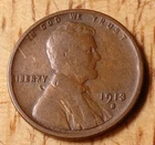 Lincoln Wheat Cent 1913 S VG/FINE #18