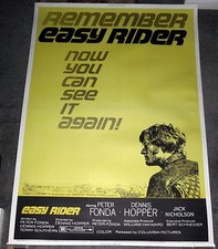 EASY RIDER original large 40x60 ROLLED movie poster PETER FONDA/DENNIS HOPPER