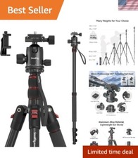 Portable Aluminum Tripod/Monopod Combo - Supports 33lbs, 16" to 71" Height