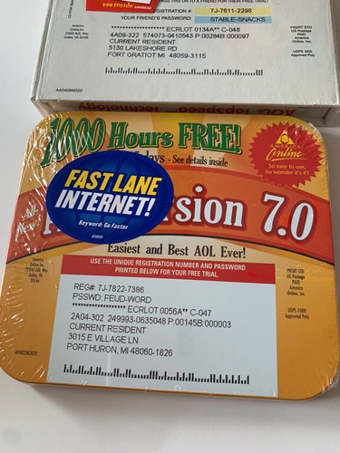 AOL Promo CD's AOL 7.0 + 9.0 Optimized with 10 Free Games Vtg Still Sealed - Picture 6 of 9