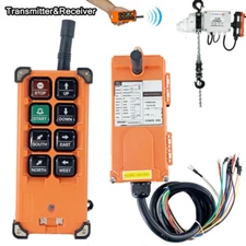 12V Wireless Industrial Remote Control Transmitter Receiver Hoist Crane Radio