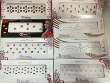 5 packs of Bindis Long Pack Assorted Styles Colors Silver Gold Multi Color USA