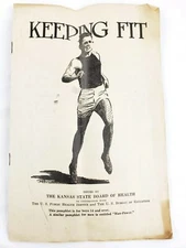 Vintage Kansas State Board of Health Keeping Fit Pamphlet For Boys 14 and Older
