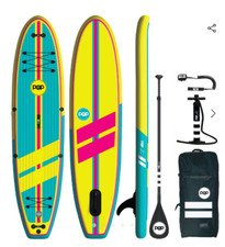 Pop Board Inflatable 11' 0" Paddle Board Yacht Hopper Turquoise/Pink/Yellow