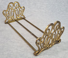 New ListingBrass Adjustable Book Rack Book Ends Art Deco Folding/Expandable 13"-23" Vintage