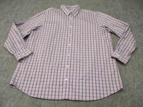 Shirt Mens 2XL XXL Tall Blue Plaid 