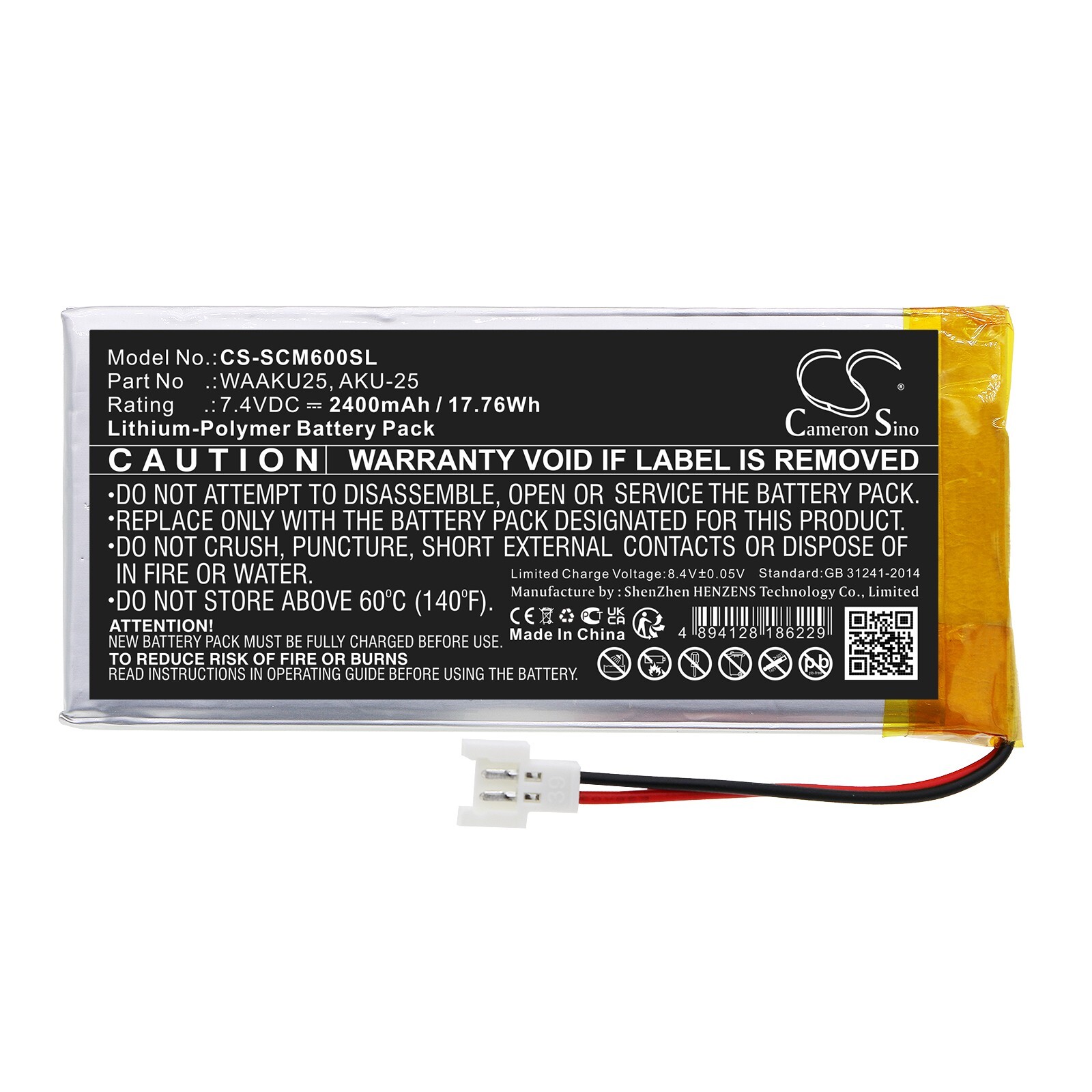 BATTERIE 7.4V 2400mAh Type WAAKU25 AKU-25 For Sonel CMM-60 Multimeter
