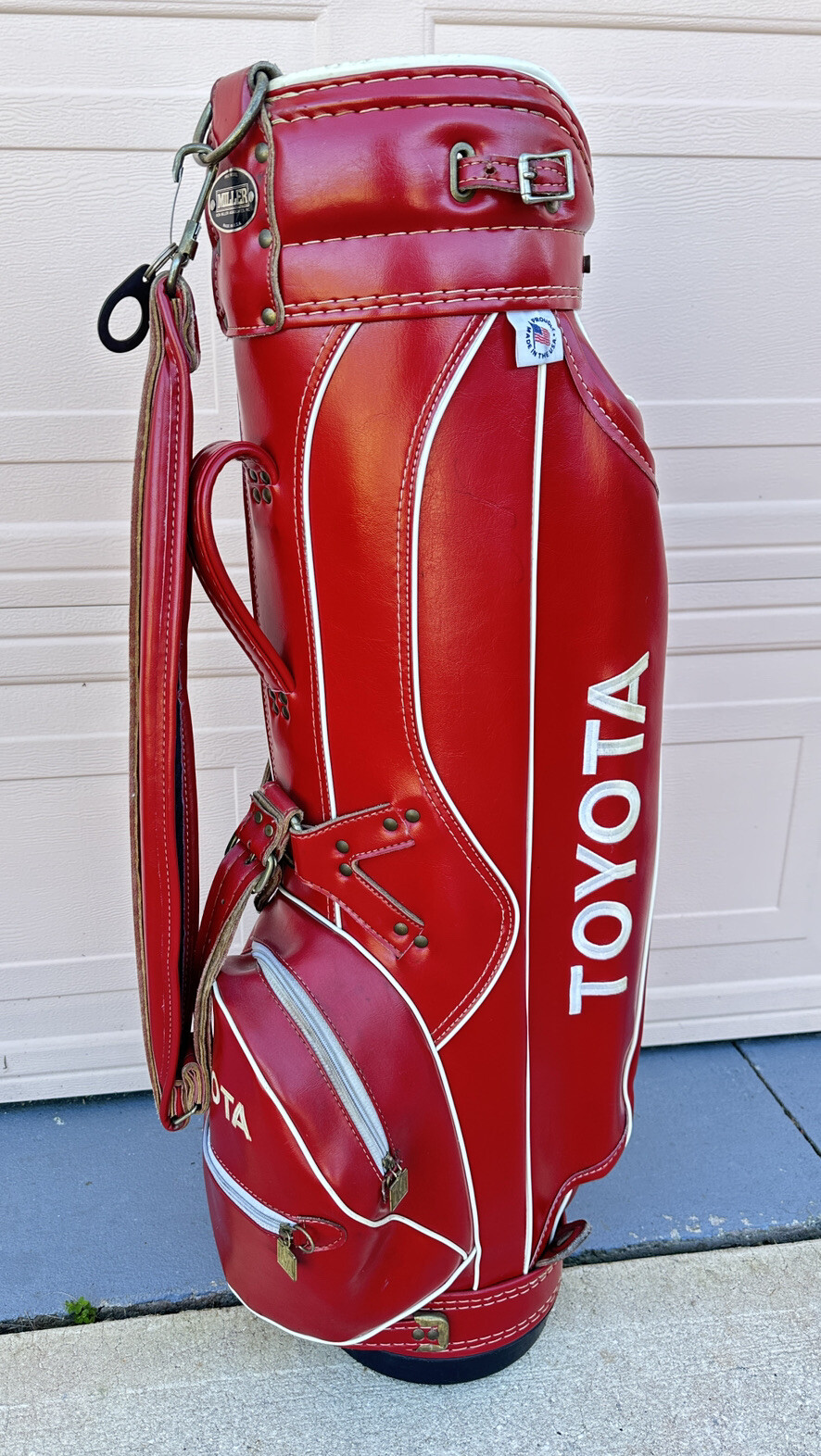 Vintage Ron Miller Toyota Golf Bag Red with Shoulder Strap Super Rare