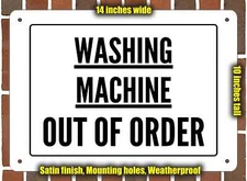 Metal Sign - Washing Machine Out of Order