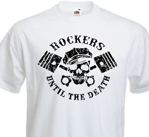Camiseta Greaser Rockabilly Rocker Rock/'N Roll Tattoo Calavera Rockab 50/'s