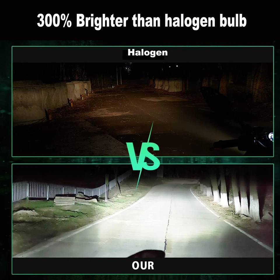 BA20D Bright White LED Motorcycle Headlight Bulbs For Husaberg FE570 2009-2012 - Imagem 4 de 4