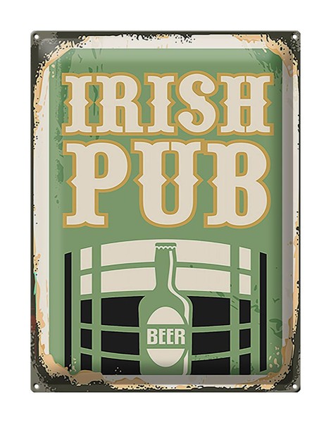 Blechschild Retro 30X40 Cm Irish Pub Beer Bier Alkohol Deko Schild Tin Sign-image