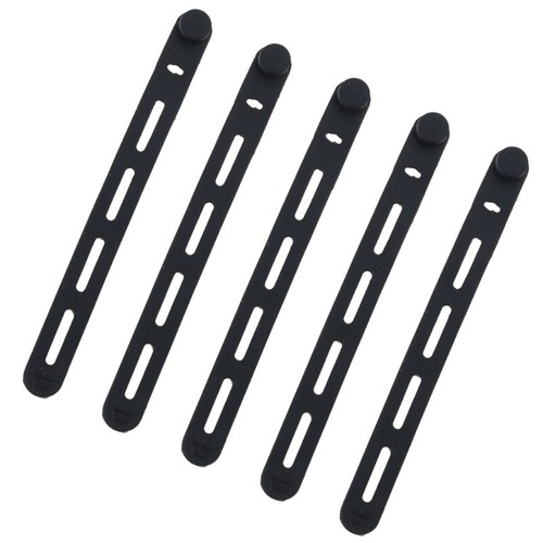 5Pcs Adjustable Silicone Cable Organizers Ties Reusable Wire Storage Band - Picture 5 of 30