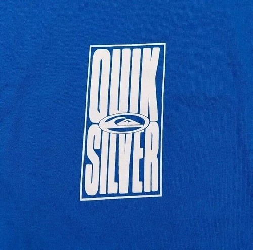 Boys Size M - Quicksilver Blue Short Sleeve Blue Front Logo Tshirt - Picture 5 of 5