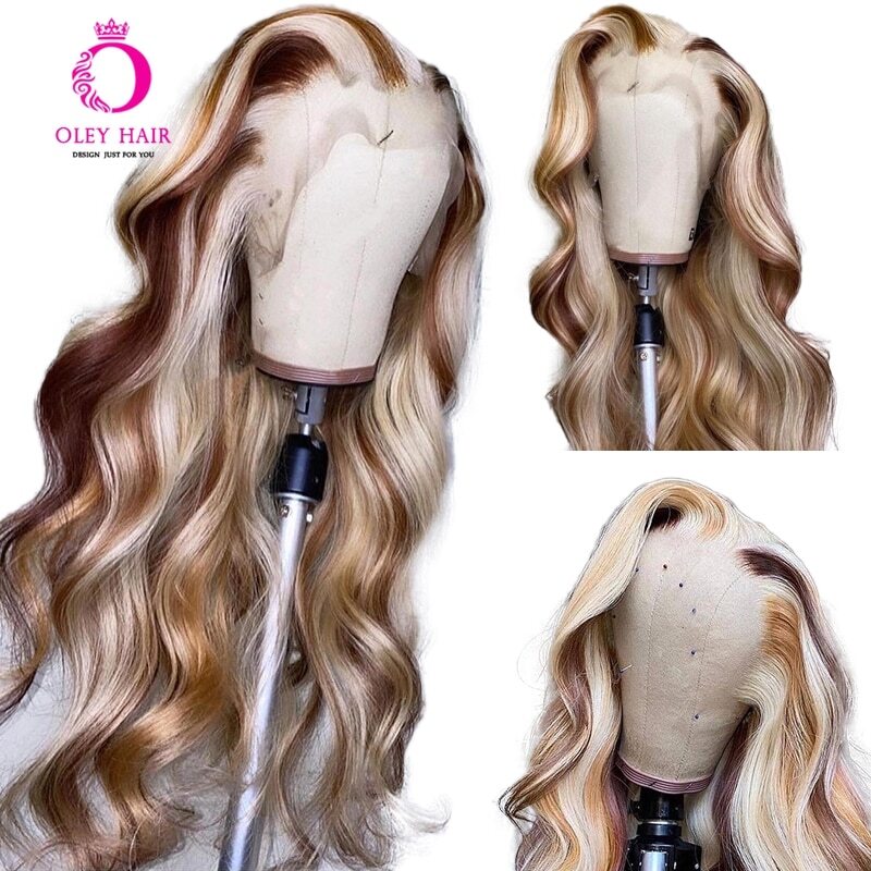 Synthetic 13×4 Lace Front Wig Highlight 30 Inch Transparent  display picture 2