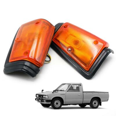 Pair Orange Turn Signal Corner Front Lamp Light Fits Datsun Nissan