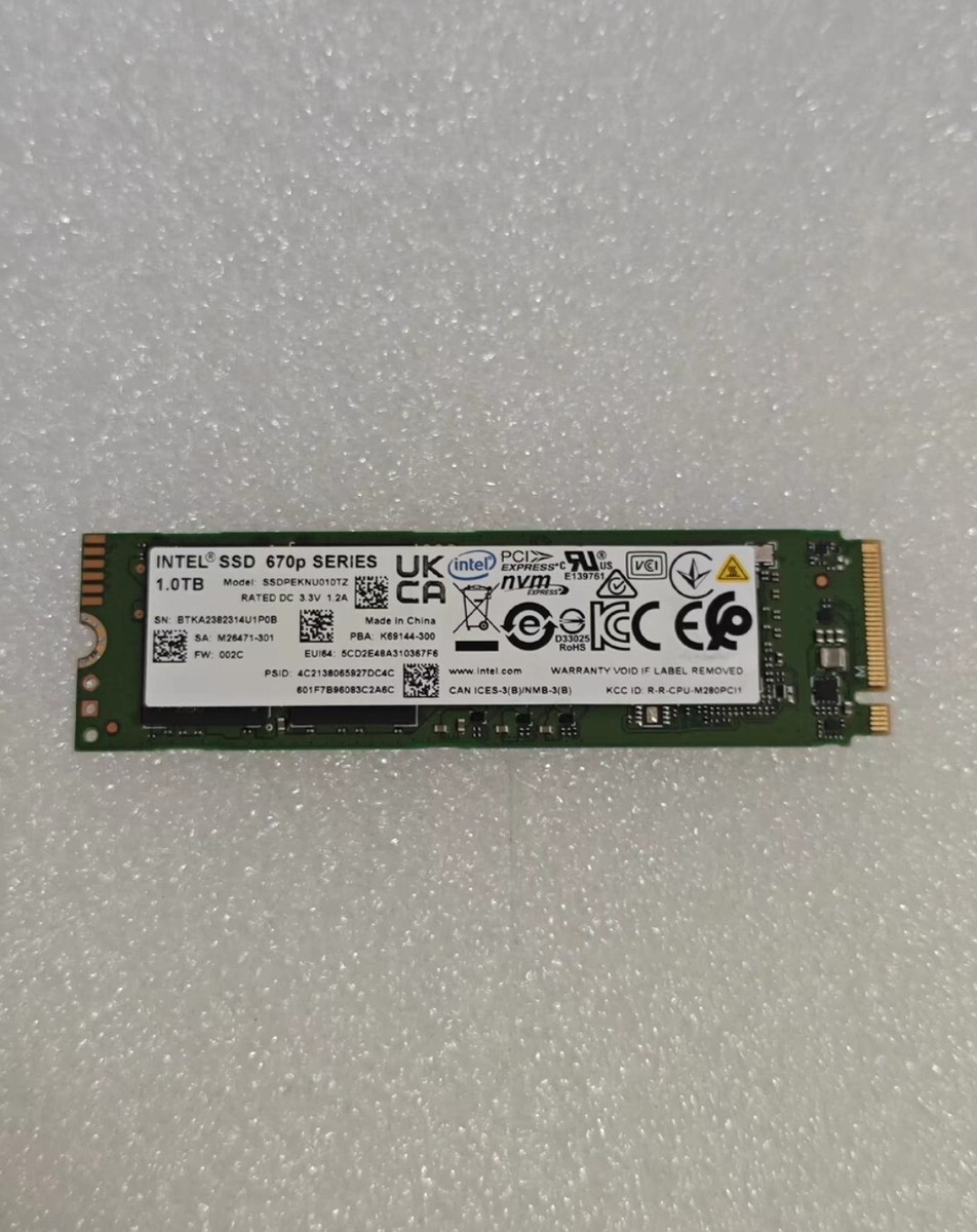 Intel 670p Series SSDPEKNU010TZ 1.0TB 2280 M.2 PCIe NVMe Solid