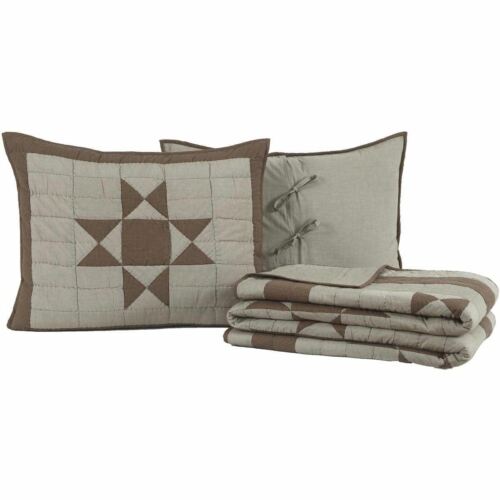 Ohio Star Queen Set; 1-Quilt 90x90 w/2 Shams 21x27 - Picture 3 of 5